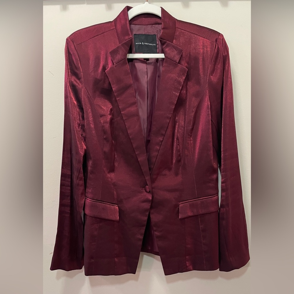 Rock & Republic Satin Shimmer Blazer